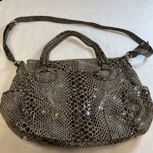 Elegant Snake Print Women's Handbag ~ gently loved